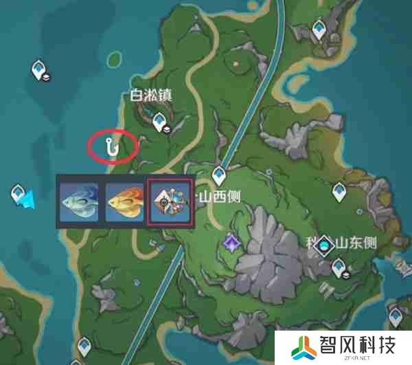 《原神》灰河渡手钓鱼地点分布图 灰河渡手精炼材料钓鱼点位攻略