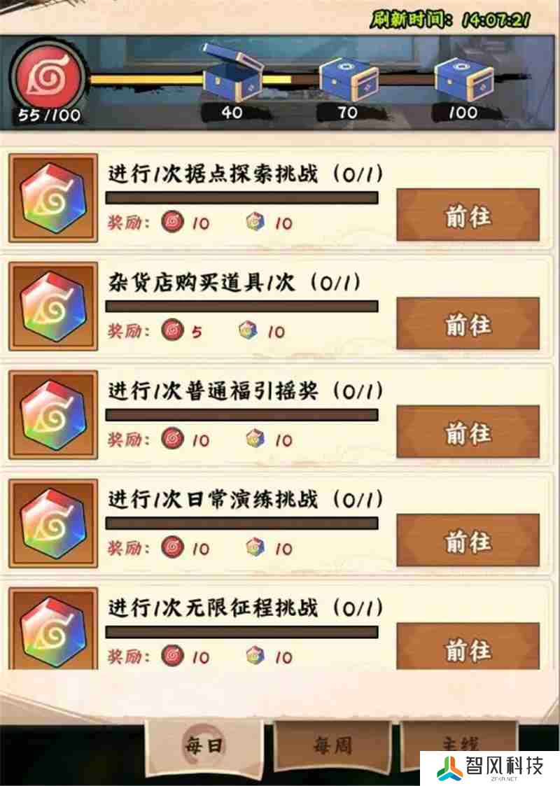 火影忍者木叶高手每日必做任务流程